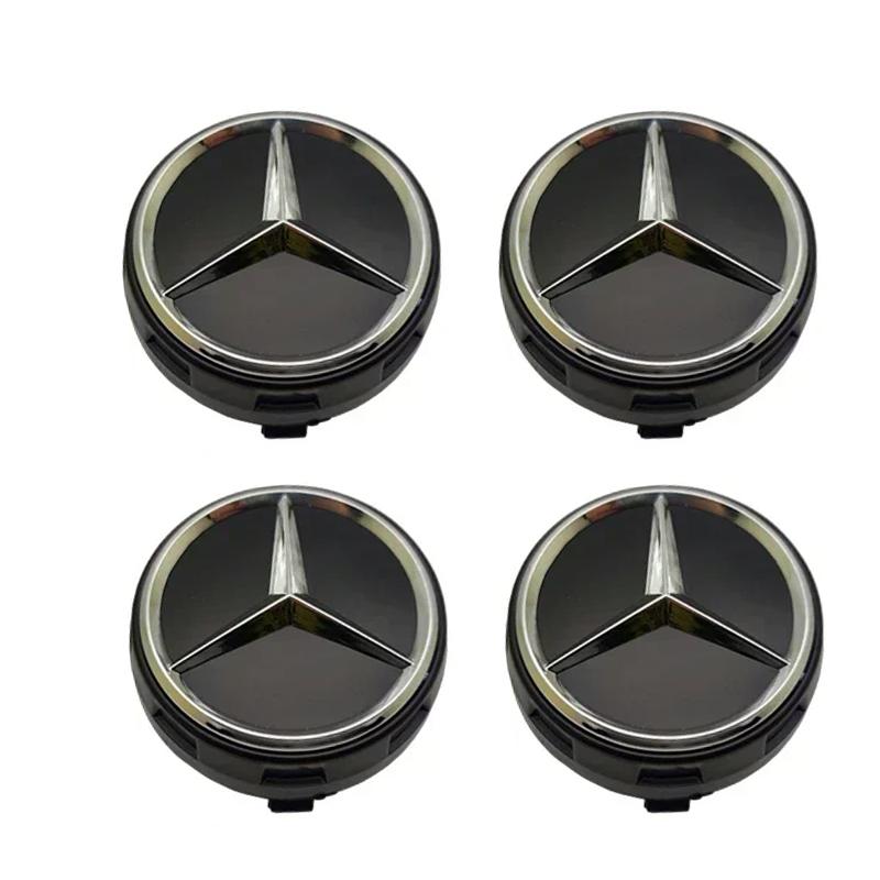 WVQ5 A0004000900 75mm Car Accessories Wheel Hub Caps for Mercedes Benz GLA45 G63 A45 CLA45 C63 Emblem Car Rim Center Cover Decoration