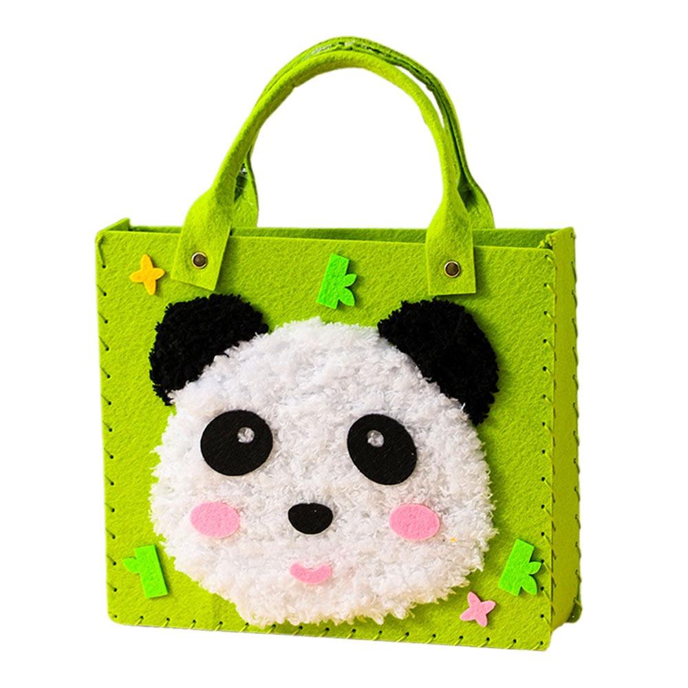 Multicolor DIY Felt Animal Bag Kits Educational Crafts Sewing Needle and Thread Cartoon Animal Felt Sewing Kit Making Supplies