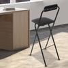75cm Height Portable Foldable Bar Chair,Tall Folding Chair for Kitchen Office Cafe,Lightweight Compact Stool W/ 275lbs Capacity