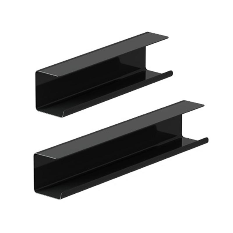 Pack of 2 Space Saving Cord Organizers Trays Under Desk for Neat Storage of Wires and Adapters in Office or Living Area