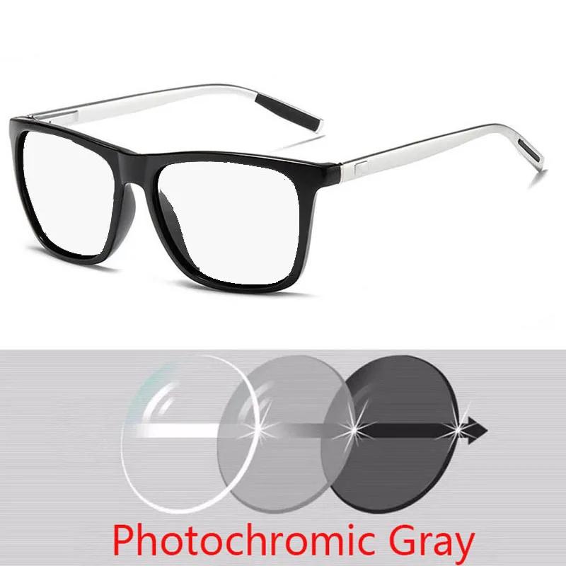 Modische Sonnenbrille Herren Damen Aluminium Magnesium Fahrer Quadratisch Korrekturbrille 0 -0,5 -1,0 -2,0 Bis -5,0
