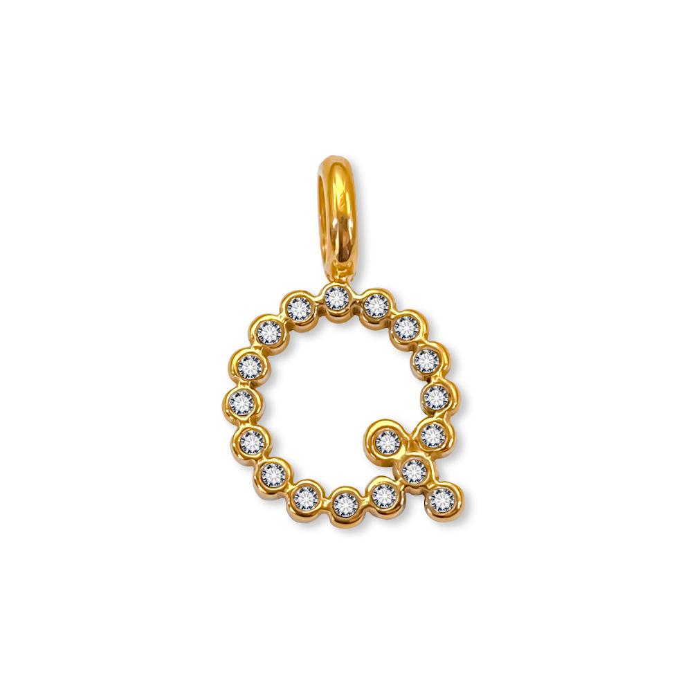Chihang Fashion English Letter Zirconia Pendant Necklace - DIY 26 Letter Accessories