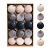 Velvet Christmas Ball Ornaments Set - 15pcs 3.15 inch Flocked Xmas Decorations Ornaments for Christmas Tree Garland Table Centerpiece Festival Decor