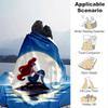 The Little Mermaid Cartoon Blanket, Short Plush Cute Warm Blanket, Living Room Home Decoration Sofa Four Seasons Travel