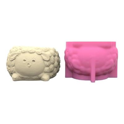 DIY Sheep Flower Pots Silicone Molds Pen Holder Epoxy Resin Mold Home Decorations
