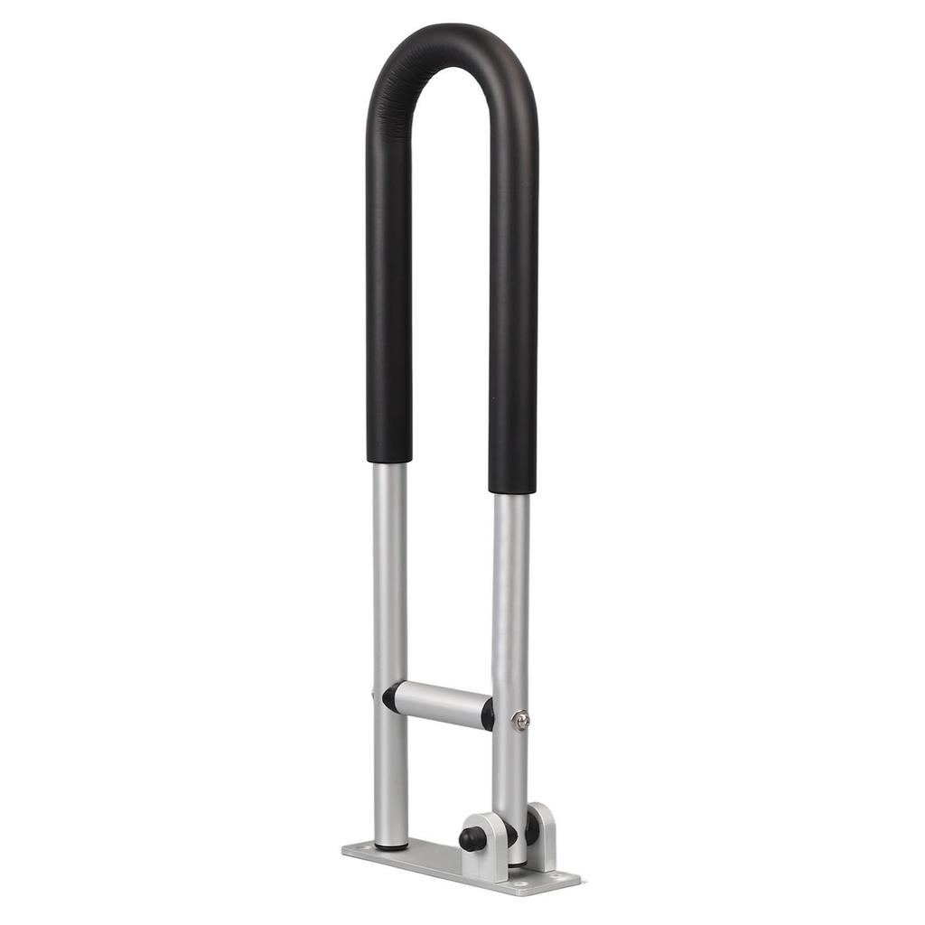 Flip Up Grab Bars Aluminium Alloy 23.6in Long Easy Mounting Foldable Bathroom Grab Bars for Toilet