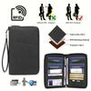 Rfid Shielded Multi Function Passport Holder Vertical Card Wallet Travel Organizer For Cash Cards Id Document Daily Outdoor Use