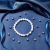 50Pcs 304 Stainless Steel European Beads, Large Hole Beads, Column, Stainless Steel Color, 6.5x6mm, Hole: 3.5mm