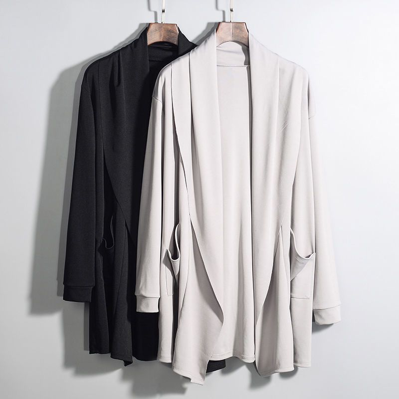 Windbreaker Men's Medium Long Windbreaker Men's Coat Summer Korean Version Sunscreen Men's Thin Style Spring and Autumn