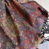 Tassel Blanket Design Thick National Flowers Pashmina Autumn Warm Shawls Wrap Cashmere Scarf for Women Poncho Stoles Scarf