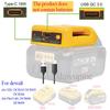 Li-ion Battery Parts Adapter For DEWALT 20V DCB200 For Makita 18V BL1830 Lithium Batteries Case Type C USB Power Bank Charger
