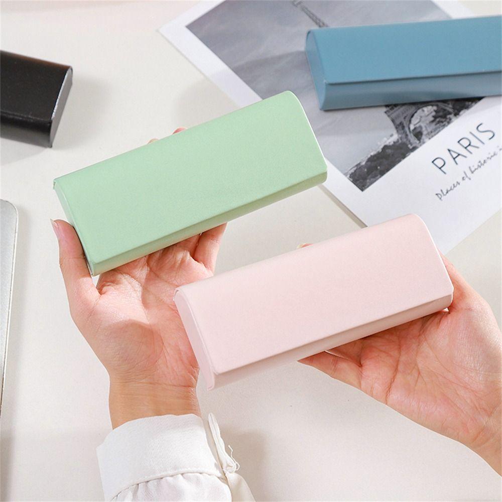 Fold-able Sunglasses Bag Solid Color Eyewear Protector Fashion Glasses Box  Men Women
