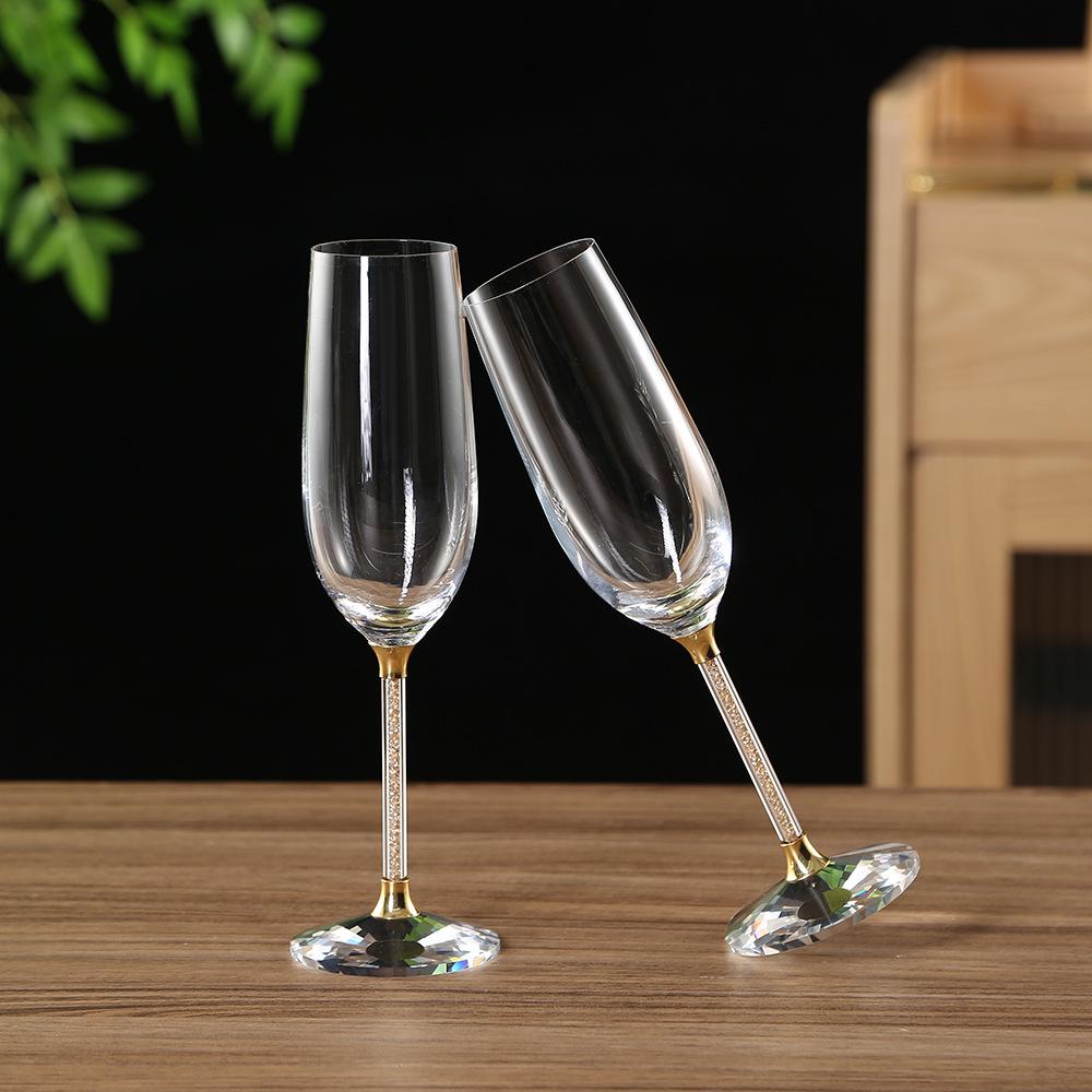 Juego de Copas de Cristal de Alta Calidad para Champagne y Vino Tinto