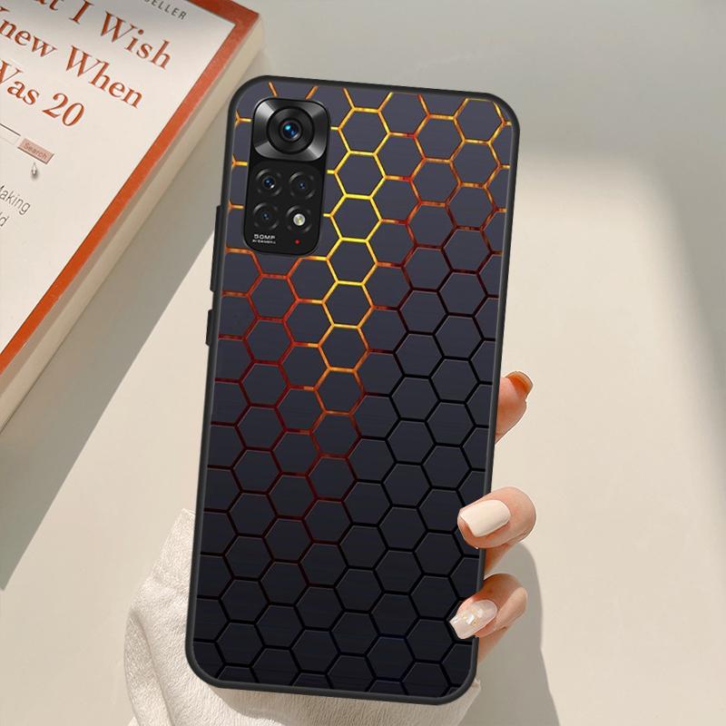Lumini hexagonale 3D pentru Redmi 10A 10C 9A 9C 9T K40 K50 Husă pentru telefon pentru jocuri pentru Redmi Note 11S 10S 9S 9 10 11 Pro