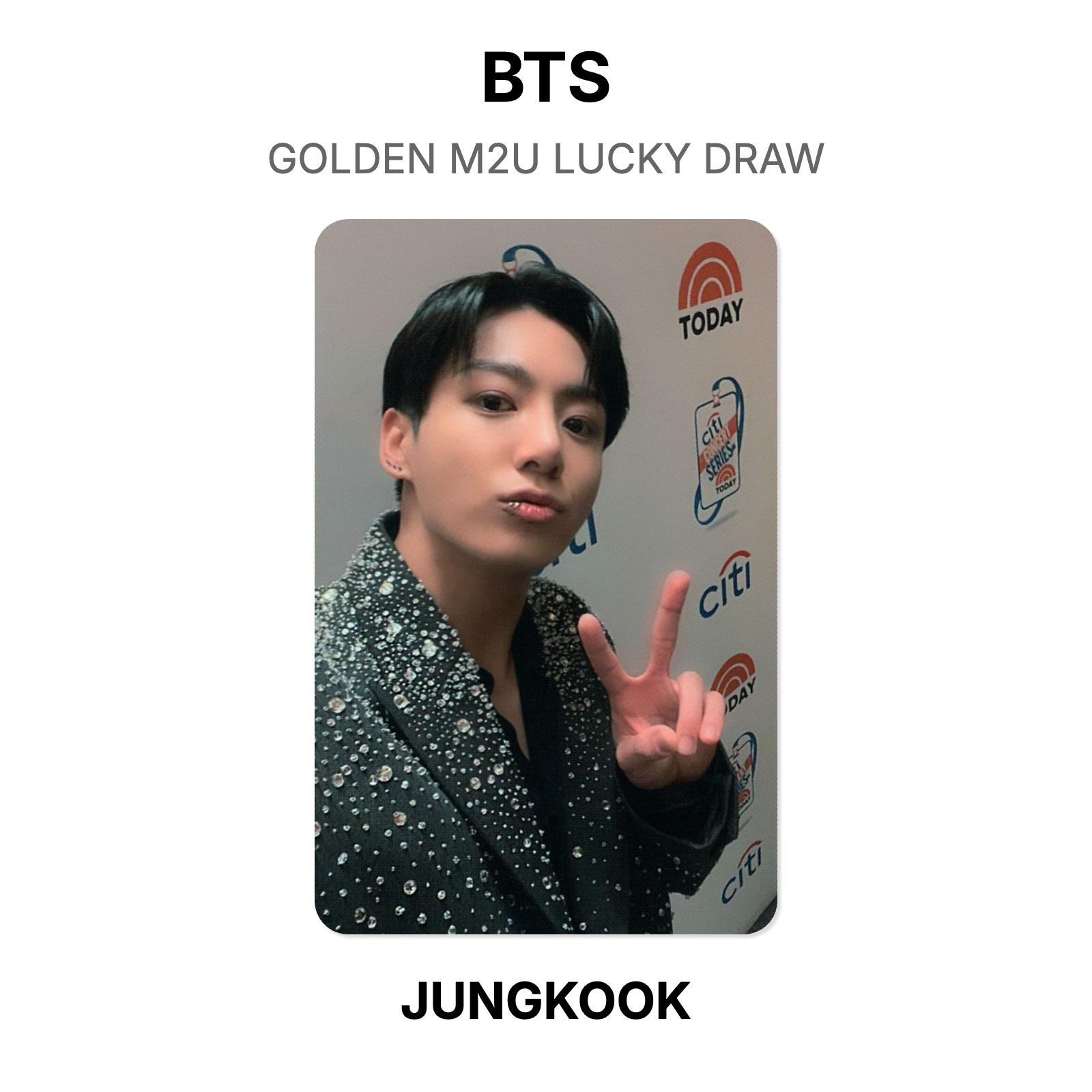 BTS GOLDEN M2U LUCKY DRAW Official Photocard JUNGKOOK