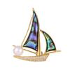 The "Smooth Sailing" Brooch Is A High-end Women's Design with A Unique and Exquisite Sailboat Corsage