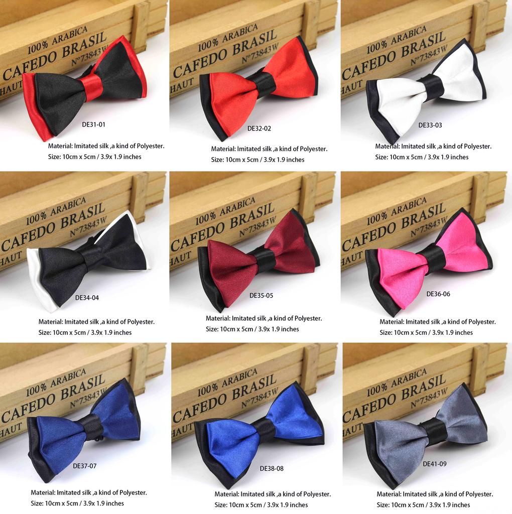Classic Children's Bow Tie Baby Boy's Girl Fashion Solid Color Adjustable Bow Tie Children's Two-tone Pet Dog and Cat Bow Tie