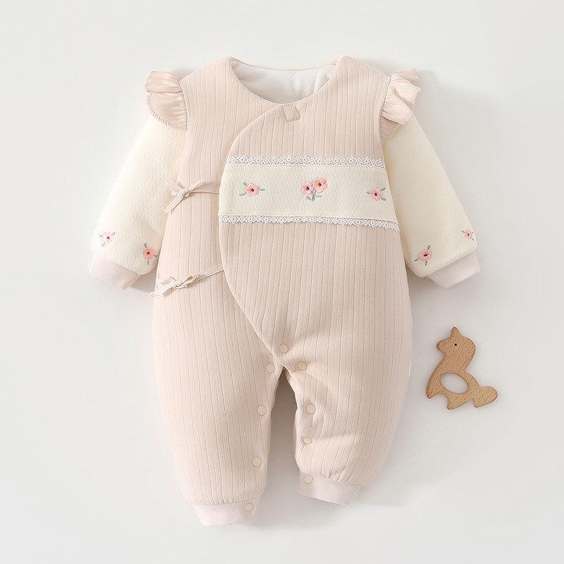 Garden Little Rabbit 120g Pure Cotton Padded Butterfly Bodysuit for Newborns - Autumn/Winter Collection