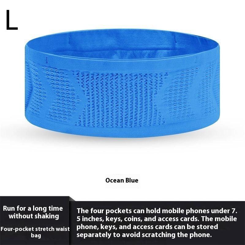 1Pc Seamless Invisible Running Waist Belt Bag Gym Bags Lightweight Invisible Mobile Phone Bags Portable Elastic Run Cycling Bag