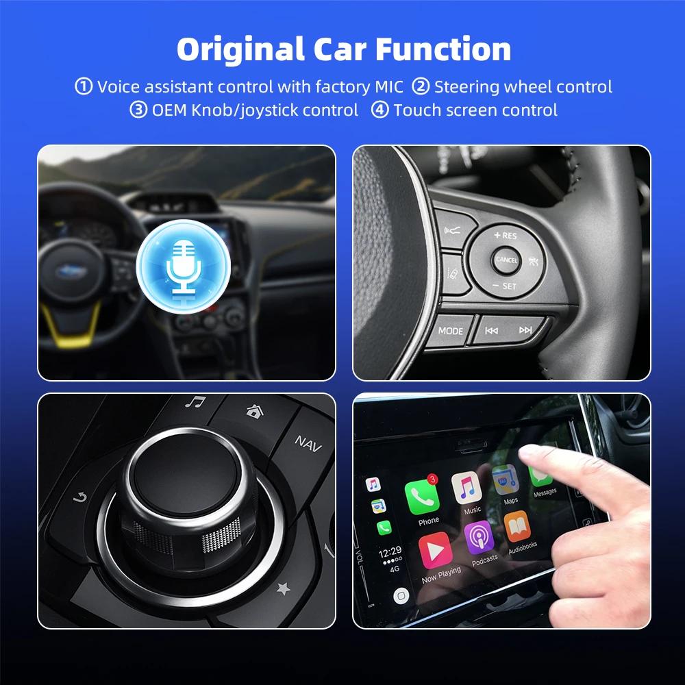 2025 2in1 Wireless Carplay&Android Auto Box 2in1 Wired To Wireless Dongle Automatic Connect Adapter Bluetooth Plug&Play Mini Box