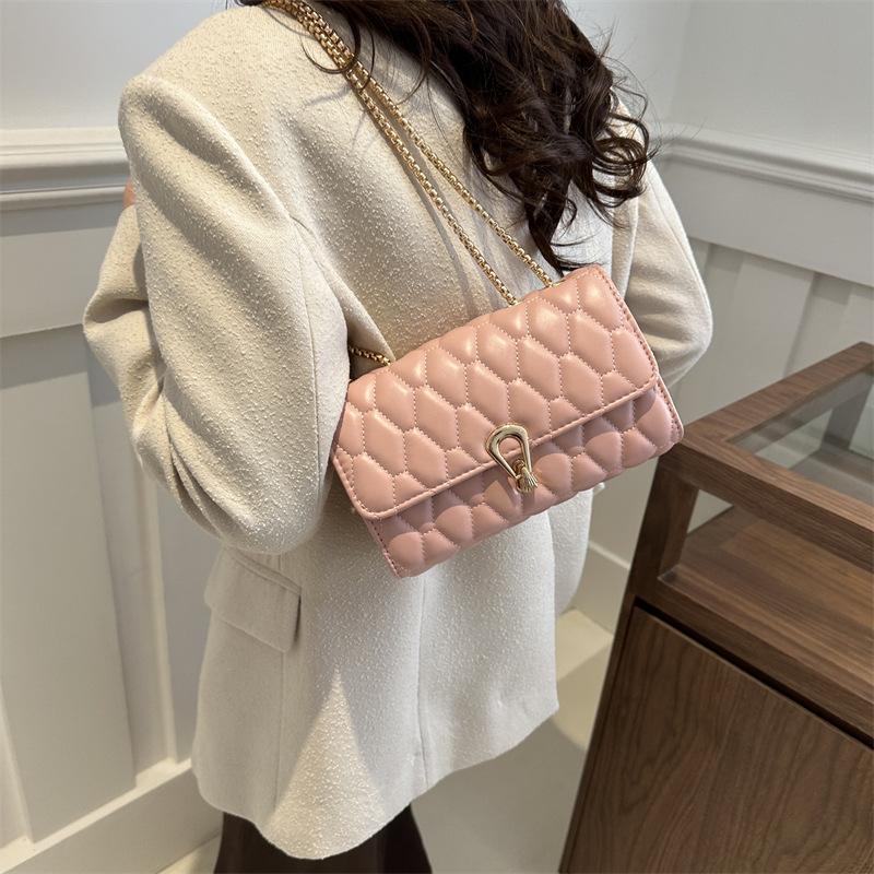 Bags Niche New Crossbody Women's Bag Genuine Leather Popular Autumn and Winter High-value Small Fragrance Style Light Luxury Small Bag Women