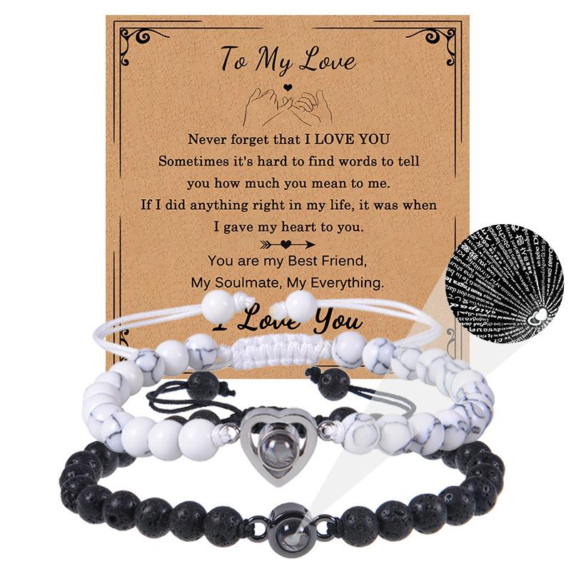 JYL TS Bracelet Custom Photo  Faceted Beads Preserves Memories & Love