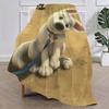 Cartoon B-Bolt Movie DSN Blanket Blanket for Couch Sofa Travel Home Picni Flannel Blanket Birthday Gift Warm Comfortable