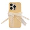 Ins Lace Bow Iphone17pro Max Suitable for 15 IPhone Case 14 Silicone 13 Three Dimensional 12 Soft