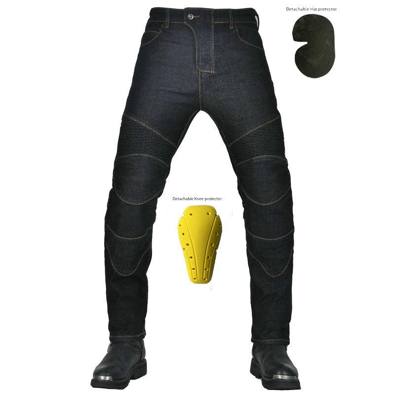 Cross-border explosion, motorcycle jeans, classic old cow with cover retro locomotive off-road high-waisted straight cycling pants