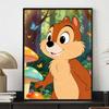 Disney Chip 'n Dale diamond painting mosaic art kit 5D handmade diy gift home decoration. Forest theme with mushrooms and butterflies
