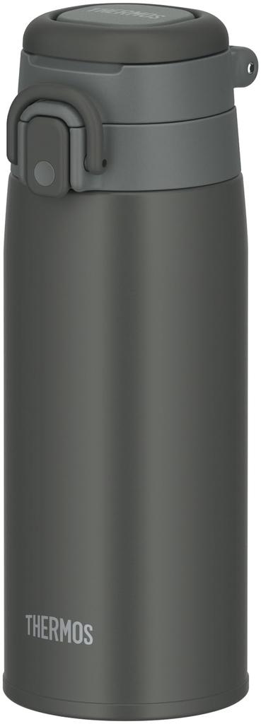 Thermos Water Bottle Vacuum Insulated Mobile Mug with Carry Loop 550ml Dark Gray DGY JOS-550