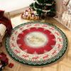 Round Christmas Cashmere Cartoon Mat: Non-Slip, Dirt-Resistant, Easy-Care Carpet for Living Room, Study, or Bedroom