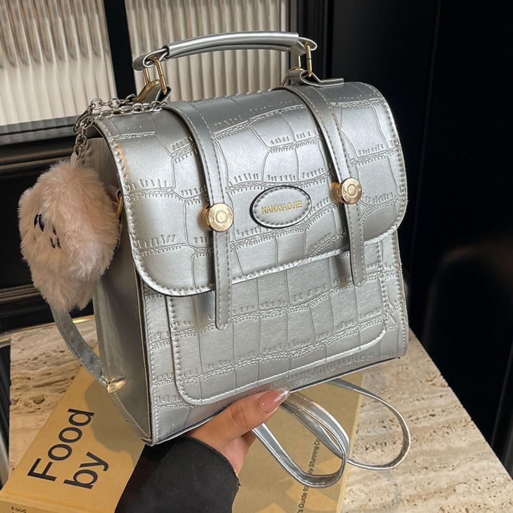 Mini Backpack Korean Trendy Shoulder Bag All Match PU Leather Schoolbags Simple Fashion Crossbody Bag Women