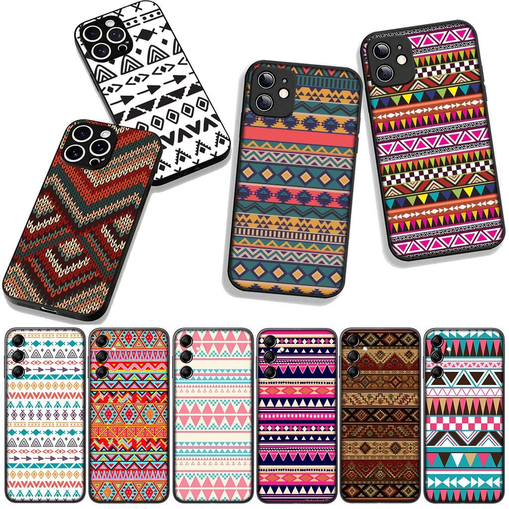for Samsung Galaxy A36 A17 A26 A07 A35 A54 A53 A13 A33 A34 S9 S20 S21 FE S10 Plus Case Texture Aztec Tribal Tribe Colorful Cool