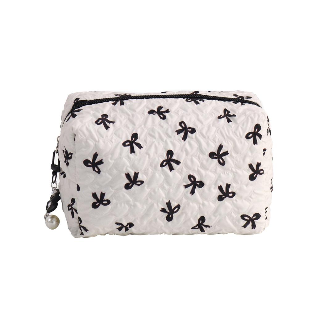 Reise-Make-up-Tasche, Kosmetiktasche, große Kapazität, Hautpflege-Organizer, schöne Schleifen, Make-up-Aufbewahrungstasche, ästhetischer Kulturbeutel
