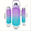 3Pcs Gradient Plastic Cup Set Large Capacity Sports Water Bottle Outdoor Travel Gym Fitness Jugs Student Portable Cup WIth Straw