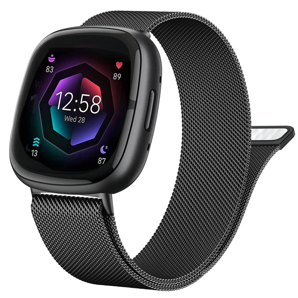 Milanese Loop strap for Fitbit versa 4 3 Band Sense/Lite band Magnetic Stainless Steel metal belt Bracelet correa Fitbit versa 2