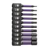 10Pcs Hex Head Wrench Drill Bit With Screwdrivers Bit Holder Set 1/4" Quick Release Shank Magnetic Screwdriver Bit Tools H1.5-H8