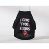 Dog T-Shirts for Small Dogs Girl Free Kisses Cotton Sleeve T Shirts for Puppy Girls, Medium