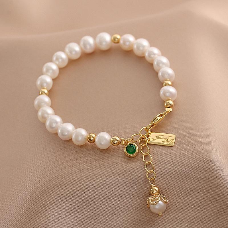 

Mr. He Natural pearl bracelet with niche design and simple style14K Gold-plated bracelet, a fresh and simple gift for female students