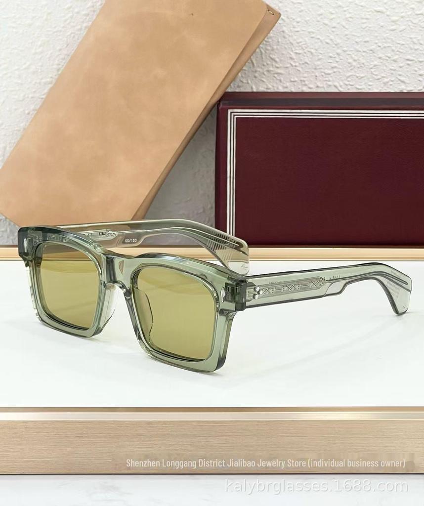 JACQ JMM KAINE Retro Square Frame Unisex Sunglasses