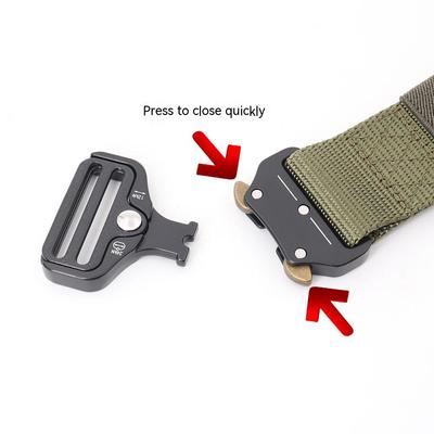 Cobra Release Buckle Outdoor Belt Men's Imitation Nylon Military Training Belt Canvas Sports Tactics