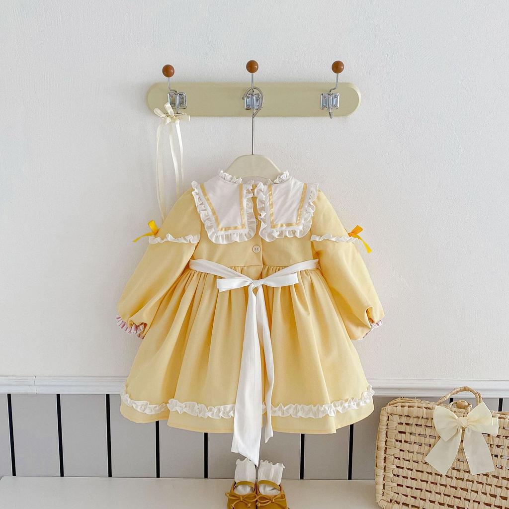 Girls Spring 2024 New Cartoon Lolita Princess Dress Children's Foreign Style Trouser Dress Dress
