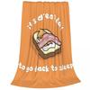 Gudetama Lazy Egg Cartoon Blankets Lie Down Fleece Awesome Warm Throw Blanket for Home All Season Car