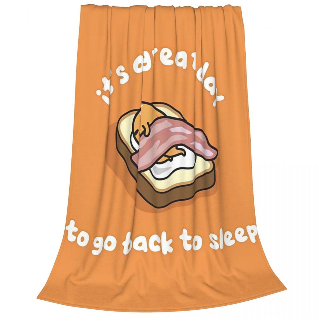 Gudetama Lazy Egg Cartoon Blankets Lie Down Fleece Awesome Warm Throw Blanket for Home All Season Car