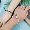 2 Pcs Braided Rope Bracelet Luminous Bead Charm String Bracelet Adjustable Friendship Couples Bracelets Jewelry