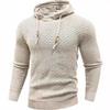Zaitun Men's Long Sleeve Knitted Hooded Sweatshirt