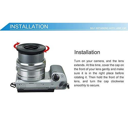 JJC Auto Lens Cap for Sony PZ 16-50mm, Black
