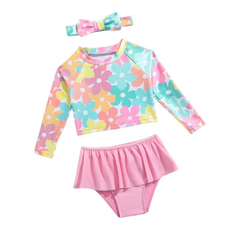 

Girls Cartoon Print Long Sleeve Sun Protection Swimsuit 12-18 Months
