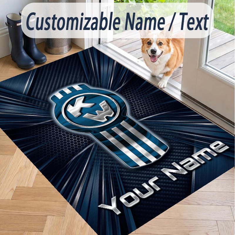 Custom Text Printed Rug Kenworth Non Slip Floor Carpet For Home Room Decor